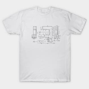 Casing for Sewing Machine Vintage Patent Hand Drawing T-Shirt